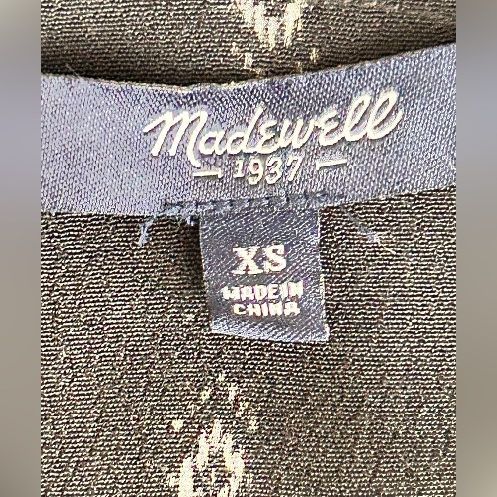 Madewell Black and White Patterned Jumpsuit - Picture 3 of 9
